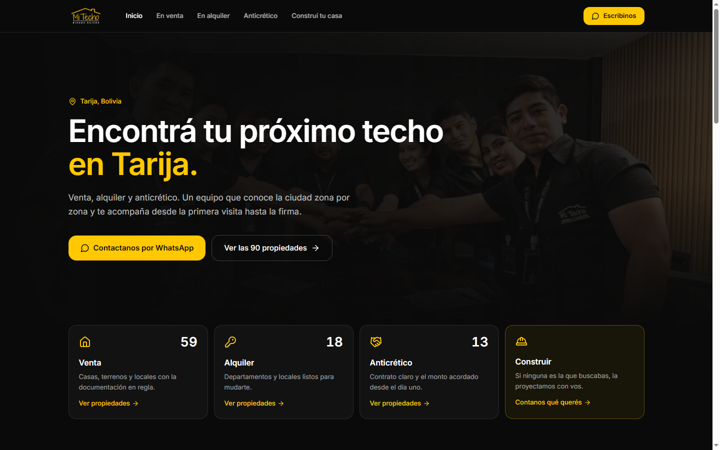 Mi Techo Bienes Raíces — Inmobiliaria · Tarija, Bolivia